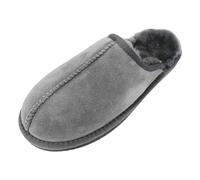 Arthur Cameron - Deluxe 'Michael' Men's Slippers Size 7 - Genuine Comfy Sheepskin Slippers with Lightweight, Non-slip TPR Hard Rubber Sole