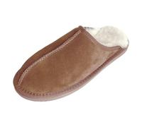 Arthur Cameron - Deluxe 'Michael' Men's Slippers Size 8 - Genuine Comfy Sheepskin Slippers with Lightweight, Non-slip TPR Hard Rubber Sole