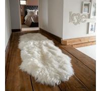 Arthur Cameron - Double Natural Sheepskin Rug | Natural off-white double sheepskin rug with soft 5cm wool, ideal as a hallway runner, bedroom rug or cosy chair throw.