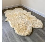 Arthur Cameron - Genuine Double-Fleece Sheepskin Rug with a Natural Suede Backing - Non-Allergenic, Extra Thick & Dense Wool with a Soft, Fluffy Texture