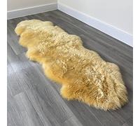 Arthur Cameron - Genuine Double-Fleece Sheepskin Rug with a Natural Suede Backing - Non-Allergenic, Extra Thick & Dense Wool with a Soft, Fluffy Texture