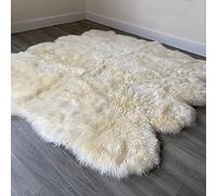 Arthur Cameron - Genuine Double-Fleece Sheepskin Rug with a Natural Suede Backing - Non-Allergenic, Extra Thick & Dense Wool with a Soft, Fluffy Texture