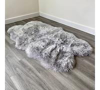 Arthur Cameron - Genuine Double-Fleece Sheepskin Rug with a Natural Suede Backing - Non-Allergenic, Extra Thick & Dense Wool with a Soft, Fluffy Texture