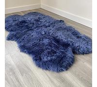Arthur Cameron - Genuine Double-Fleece Sheepskin Rug with a Natural Suede Backing - Non-Allergenic, Extra Thick & Dense Wool with a Soft, Fluffy Texture