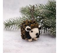 Arthur Cameron - Handcrafted Felt Hedgehog Christmas Tree Decoration - Charming Vintage Christmas Decorations for a Festive Holiday Home