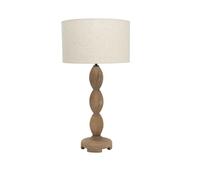 Arthur Cameron - Horton Bobbin Style Wooden Table Lamp with Linen Shade - A Beautiful Home Accessory Perfect as a Desk Lamp or Stylish Room Décor