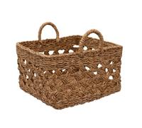 Arthur Cameron - Jamuna Open Woven Seagrass Basket Tray - Handwoven Square Storage Organiser for Kitchen, Bedroom, Bathroom, or Decorative Home Décor (Large)