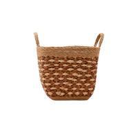 Arthur Cameron - Karatoya Square Seagrass Basket with Tapered Base - Handcrafted Square Storage Basket with Handles, Decorative Woven Organiser for Stylish Home Storage & Display (Small)