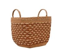 Arthur Cameron - Karatoya Square Seagrass Basket with Tapered Base - Handcrafted Square Storage Basket with Handles, Decorative Woven Organiser for Stylish Home Storage & Display (Large)