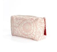 Arthur Cameron - Kukka Floral Red Quilted Pouch & Wash Bag - A Stylish Makeup Bag and Thoughtful Gift for Her (Large)