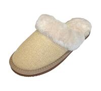 Arthur Cameron - Ladies ‘Daisy’ Sheepskin Blue Slipper Mules - These Women’s Slippers Make a Thoughtful Gift for Her (Yellow Herringbone, numeric_4)