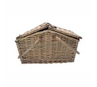 Arthur Cameron - Large Person Navy Diamond Wicker Picnic Basket