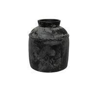 Arthur Cameron - Liddel Terracotta Faux-Flower Vase - Hand-crafted with unique, intricate detailing, this black vase is a timeless decorative statement piece for modern or rustic interiors