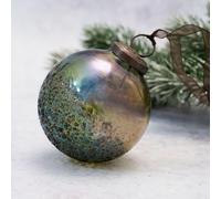 Arthur Cameron: Moitie Elegant Glass Christmas Tree Decorations - Stylish Xmas Decorations for Indoors & Timeless Christmas Ornaments (Olive)