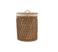 Arthur Cameron - Padma Handwoven Seagrass Laundry Basket with Lid - Stylish Laundry Hamper with Lid and Removable Cotton Liner - Oval Woven Laundry Storage perfect for Bedroom, Bathroom (Extra Large)