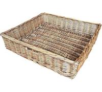 Arthur Cameron Rectangular Wicker Storage Footstool Tray/Under bed Basket (Antique Wash, Small)