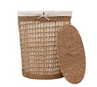 Arthur Cameron - Sangu Seagrass Oval Shape Laundry & Clothes Basket - Perfect as Bathroom Storage & Home Decor for Living Room, Bedroom, Hallway & Utility Room (Extra Large)