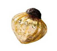 Arthur Cameron - Set of 6 Small 1" Crackle Glass Lantern Ornaments - Hand-Blown Glass Baubles for Rustic Christmas Decorations