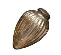 Arthur Cameron - Small 2" Crackle Glass Pinecone Ornaments - Hand-Blown Small Christmas Tree Decorations for Traditional Christmas Trees & Winter Wonderland Displays (Champagne)