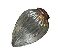 Arthur Cameron - Small 2" Crackle Glass Pinecone Ornaments - Hand-Blown Small Christmas Tree Decorations for Traditional Christmas Trees & Winter Wonderland Displays (Clear)