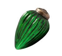 Arthur Cameron - Small 2" Crackle Glass Pinecone Ornaments - Hand-Blown Small Christmas Tree Decorations for Traditional Christmas Trees & Winter Wonderland Displays (Emerald)