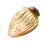 Arthur Cameron - Small 2" Crackle Glass Pinecone Ornaments - Hand-Blown Small Christmas Tree Decorations for Traditional Christmas Trees & Winter Wonderland Displays (Gold)