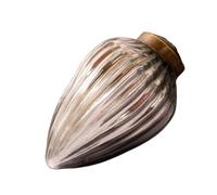 Arthur Cameron - Small 2" Crackle Glass Pinecone Ornaments - Hand-Blown Small Christmas Tree Decorations for Traditional Christmas Trees & Winter Wonderland Displays (Slate)