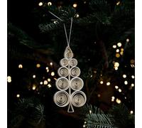 Arthur Cameron - White Paper Quilled Christmas Tree Hanging Decoration - Nordic Style Ornament for Wall or Festive Home Décor