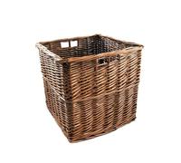 Arthur Cameron - Wicker Storage Cube with Built-in Handles - 32 x 32 x 31 cm - Cube Storage Unit, Perfect for Bedroom or Living Room - Wicker Box, Kallax Basket, Storage Basket (Distilled Brown)