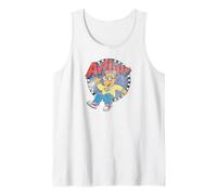 Arthur Distressed Arthur Waving Logo Cartoon Tank Top