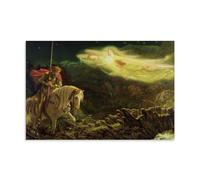 Arthur Hughes Outstanding Works Poster Sir Galahad The Quest of The Holy Grail Picture Print Wall Art Painting Canvas Artworks Idea Room Aesthetic 08x12inch(20x30cm)