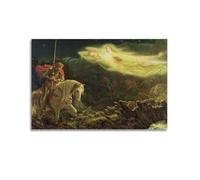 Arthur Hughes Printed Posters Sir Galahad The Quest of The Holy Grail Artworks Picture Print Wall Art Painting Canvas Decor Homes Decorative 24x36inch(60x90cm)
