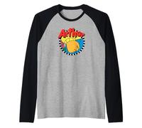 Arthur Logo with Fist Cartoon Raglan Baseball Tee