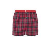 ARTHUR - Men's boxer shorts with integrated support - 100% organic cotton - Optimal comfort and support - Checked/Stripes, Red Scottish Tartan Clan, L