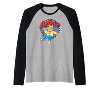 Arthur Non Distressed Arthur Waving Logo Cartoon Raglan Baseball Tee