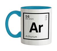 Arthur - Periodic Element - 11oz - Ceramic Two-Tone Mug for Coffee/Tea - Babyblue/White - One Size
