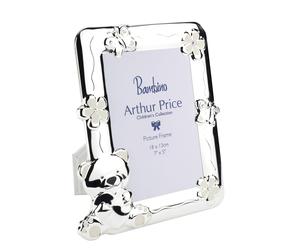 Arthur Price Bambino 'Teddy Bear' Photo Frame Holds 7 x 5 Inch Photo Luxury Children's Gift Silver Plated Arthur Price Silver