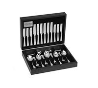 Arthur Price Classic Rattail 44 Piece Canteen for 6 with Solid Handled Knives and Cabinet
