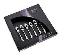 Arthur Price 'Georgian' Stainless Steel Set 6 Coffee Spoons Boxed Cutlery Set in Silver Arthur Price Silver