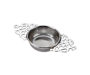 Arthur Price of England Silver Plate Extra Fine Mesh Tea Strainer with Fancy Handles