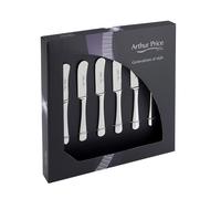 Arthur Price Signature 'Camelot' Set Of 6 Butter Knives Stainless Steel Gift Boxed Cutlery Set in Silver Arthur Price Silver