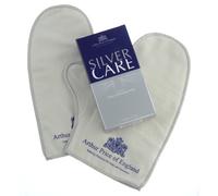 Arthur Price Silver Care Arthur Price Easy Care Pair of Polishing Mitts, Cotton Blend, Cream_White, 2 Count (Pack of 1)