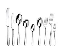 Arthur Price Willow 76 Piece Cutlery Set, 18/10 Stainless Steel, Contemporary Style, Dishwasher Safe, for 8 People