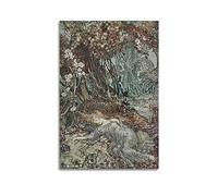 Arthur Rackham Poster Titania Lying Asleep Print Photo Art Painting Canvas Home Decorative Bedroom Modern Decors Gifts 08x12inch(20x30cm)