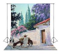 Arthur Sarnoff - Cuernavaca in Full Bloom with Donkey in Mexico (circa 195s) - 17, X 22, Fine Art Print-1 Photography Cloth56x118inch(142x300cm)