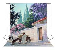 Arthur Sarnoff - Cuernavaca in Full Bloom with Donkey in Mexico (circa 195s) - 17, X 22, Fine Art Print-1 Photography Cloth56x79inch(142x200cm)