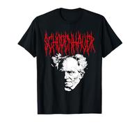 Arthur Schopenhauer Death-Metal Style Philosophy Design T-Shirt