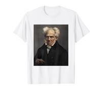 Arthur Schopenhauer German Philosopher Philosophy Morality Value Graphic T-Shirt, Men, White, S