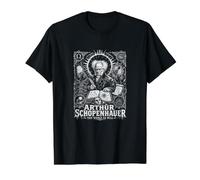 Arthur Schopenhauer The World As Will Philosophy Value Graphic T-Shirt, Men, Black, S
