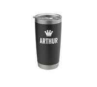 Arthur the King/Crown & Name Design for Men Called Arthur Stainless Steel Insulated Tumbler